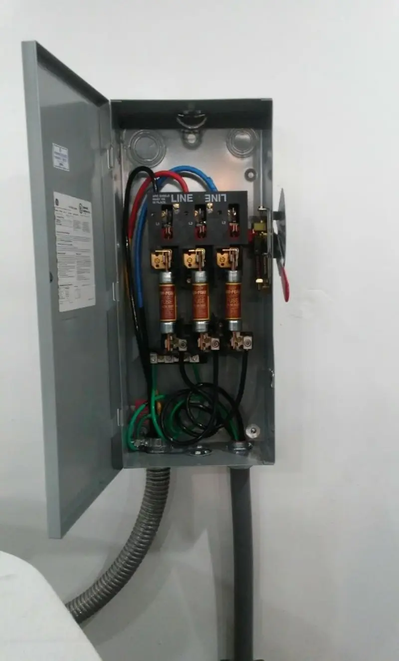 Three-phase disconnect switch installed for Electrical Wiring & Rewiring in Woolwich